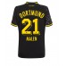 Billige Borussia Dortmund Donyell Malen #21 Bortetrøye Dame 2022-23 Kortermet